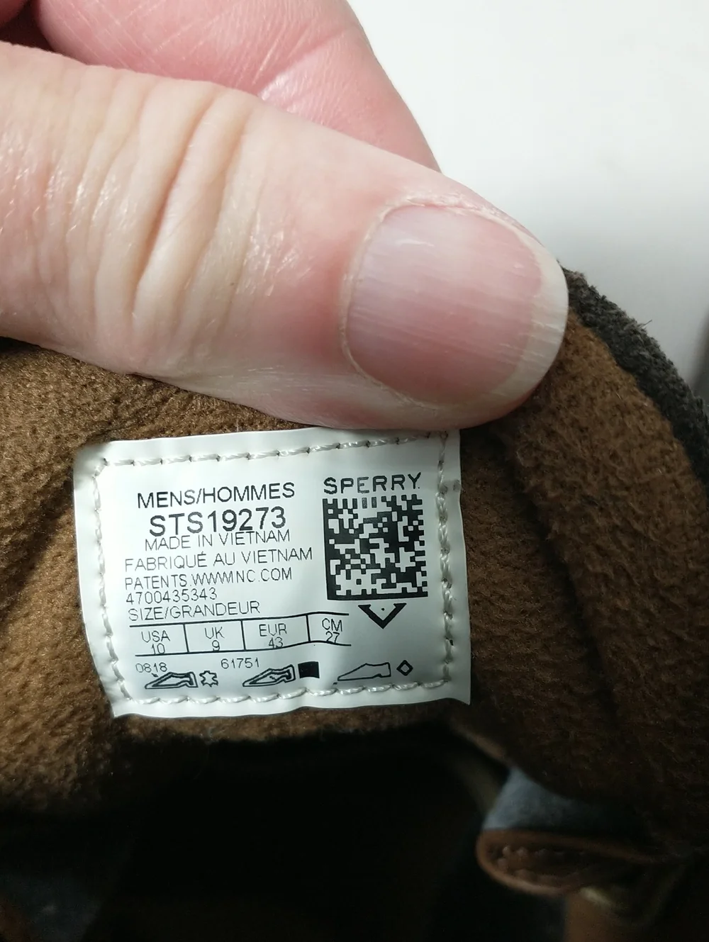 Sperry Brewster Duck Boot,‎ Stain/Water Resistant Leather, Size Men's 10, Brown